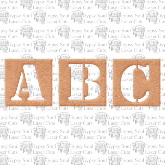 Alphabet Stencil Blanks - Click Image to Close
