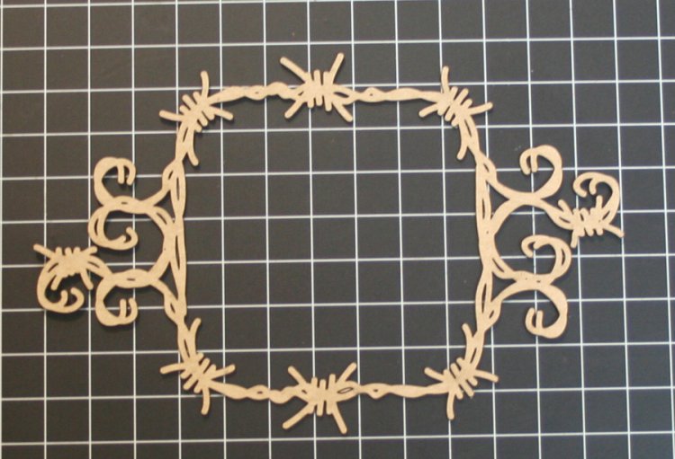 Barbed Wire Deco Frame Square - Click Image to Close