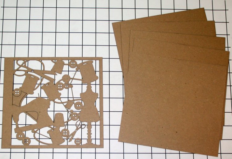 Cutout Cover Mini Album - Sewing - Click Image to Close