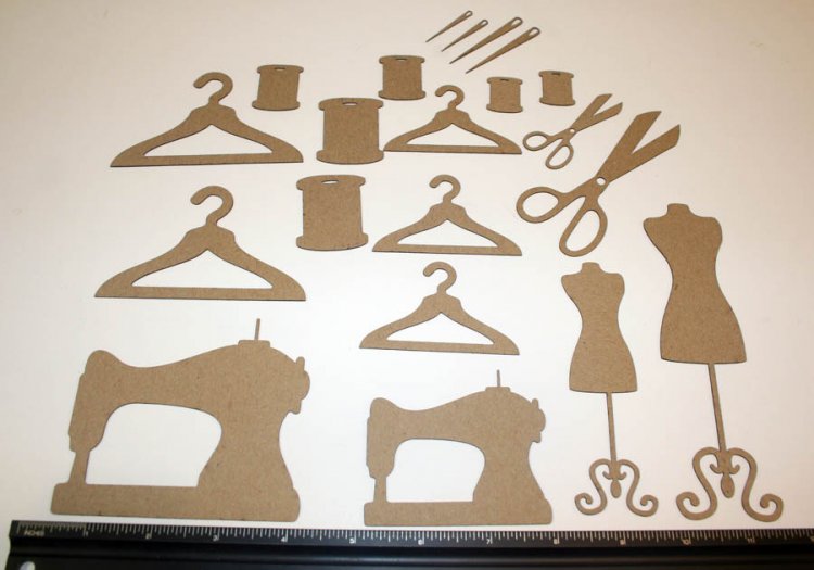 Vintage Seamstress Shape Set - Click Image to Close