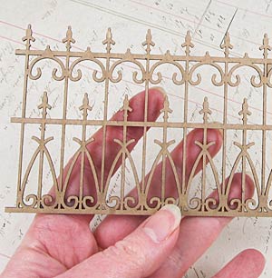 Mini Wrought Iron Decorative Fence - Click Image to Close